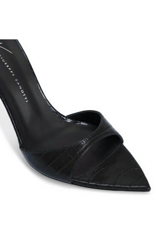 Intriigo Leather Mule Heel | Black