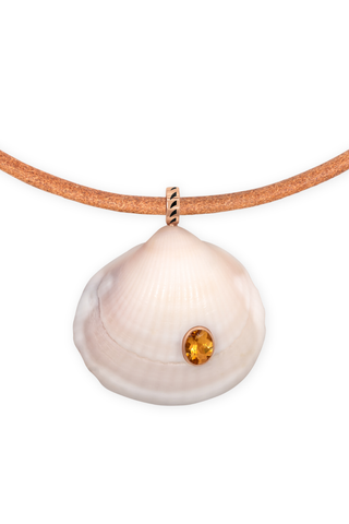 Anadara Shell Leather Cord Necklace | Scapolite