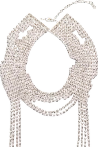 Crystal Mesh Drop Necklace