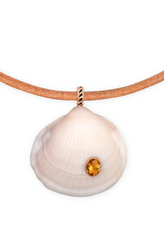 Anadara Shell Leather Cord Necklace | Scapolite