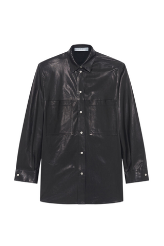 Alegre Leather Shirt | Black