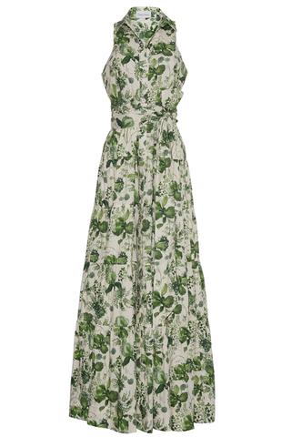 Adriana Dress | Olive Hanging Orchids