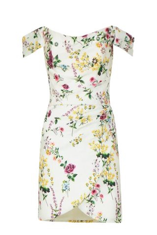 Diletta Floral Cotton Twill Mini Dress | Multicolor