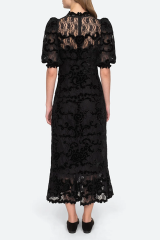 Evita Embroidery S/Slv Dress | Black