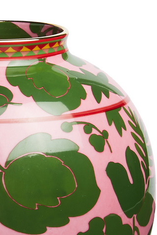 Bubble Vase Wildbird | Rosa/Verde
