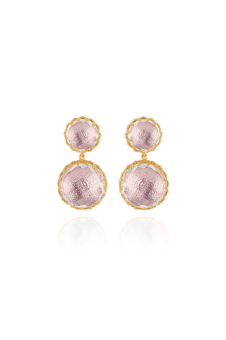 Olivia Small Day Night Earrings | 18k Washed Sterling  Blush