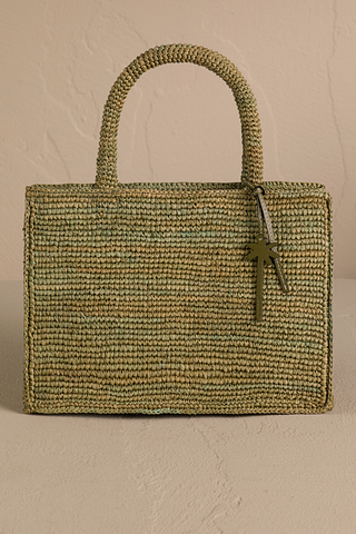 Raffia Sunset Bag Small | Mineral Green