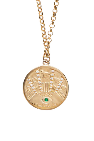 Lucky Talisman Coin | Thick Emerald
