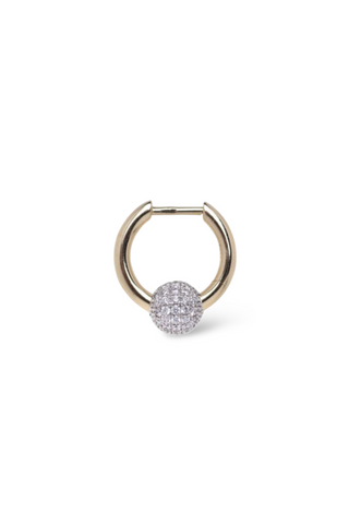 Piercing Small Ball Pave Earring