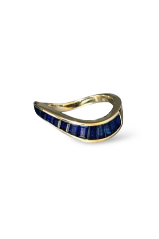 Ring Wave Baguette | Sapphires