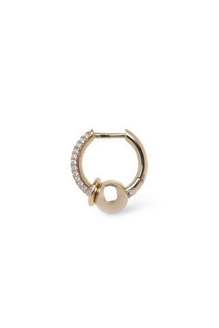 Piercing Small Line Pave Earring