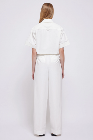 Ryett S/S Cropped Shirt | White