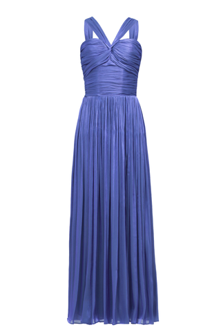 Cavana Iridescent Draped Dress | Deep Blue