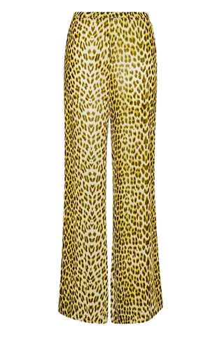 The Twilight Leopard Print Velvet Pants | Gold