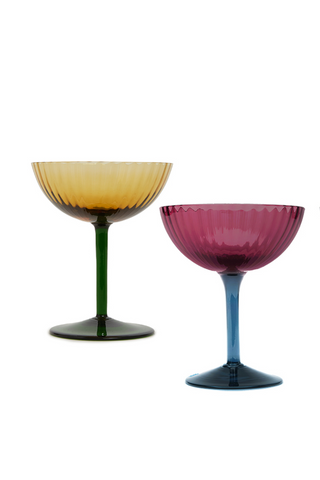 Champagne Coupe Set Of 4 | Rainbow Mix