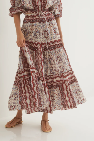 Melanie Skirt | Paisley Scarf Ivory