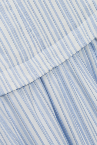 Quinlin Bustier Midi Dress | Blue Stripe