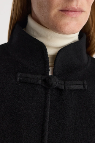Double-Faced Pankou Poncho | Black