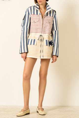Porter Sailor Stripe Jacket | White Sailor