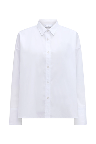 Sirene Scarf Back Shirt | White/Lagoon