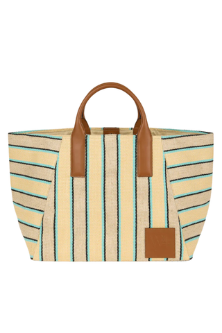 The Riviera Tote | Turquoise Stripe