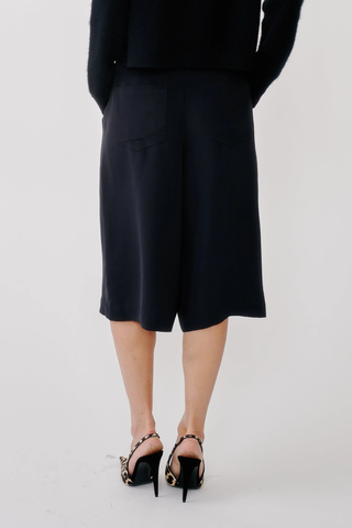 Issa Relaxed Drawstring Culotte | Black