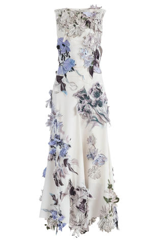 Carrol Dress | Ivory Applique Flowers