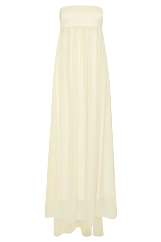 Solene Strapless Dress | Butter Yellow