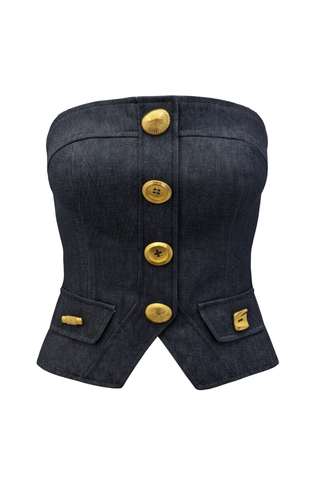 Bijou Top | Blue Denim