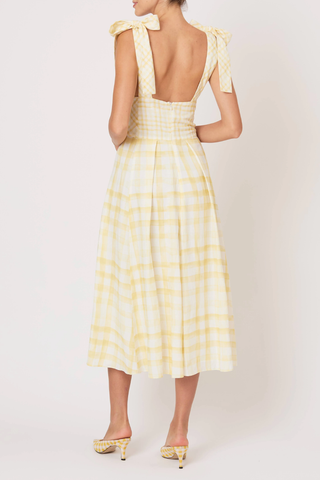 Bow Shoulder Dress | Yellow