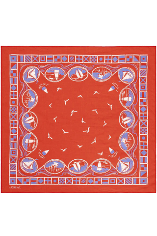 The Sailboat Bandana | Red