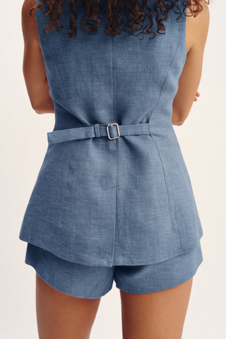 Thea Vest | Steel Blue