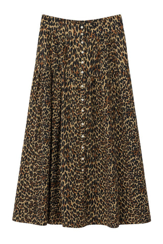 The Highland Skirt | Tan Leopard
