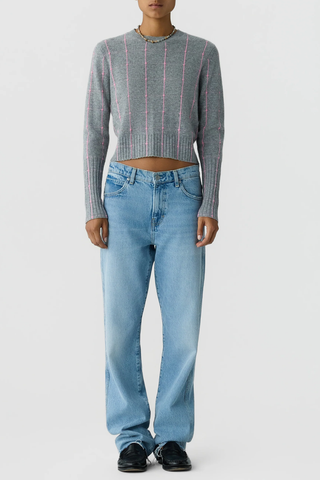 Shrunken Checker Crew | Heather Grey/Sprinkle