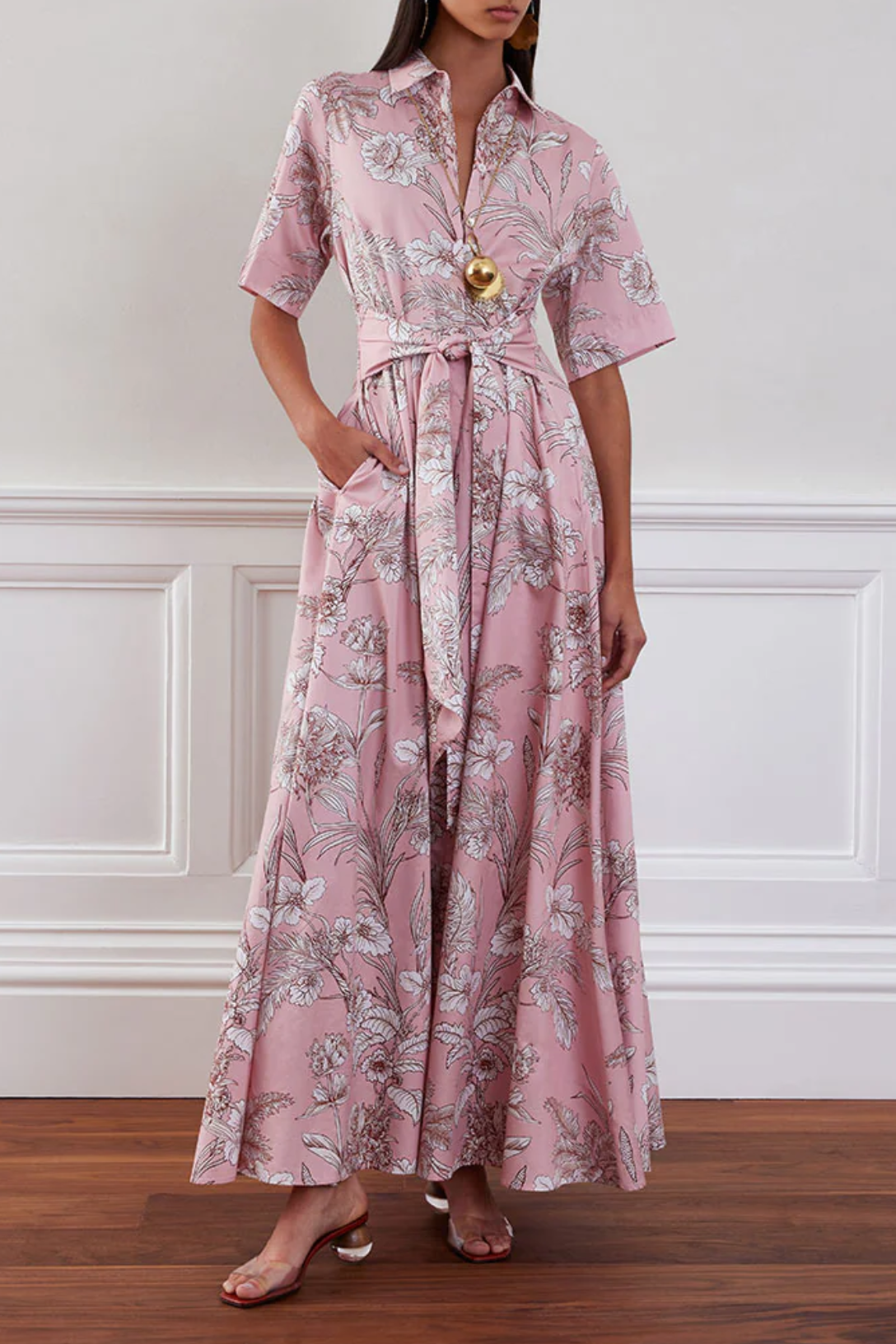 Posie Cotton Maxi Dress | Jungle Pink UK8 / US4 Posie Cotton Maxi Dress | Jungle Pink UK8 / US4