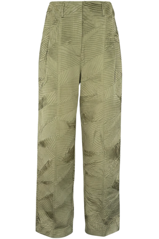 Carine Satin Pant | Moss Gold