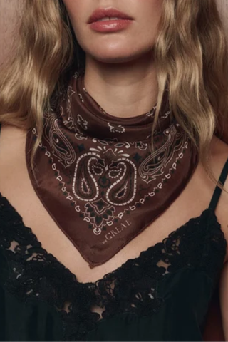 The Silk Bandana | Chocolate