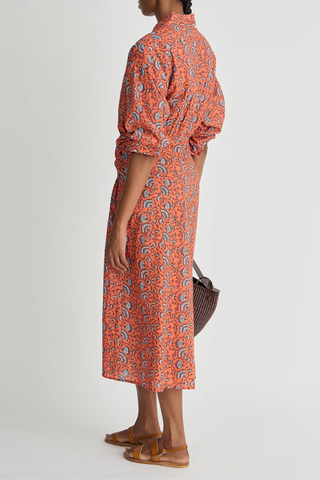 Alexia Wrap Dress | Night Blooms Firecracker