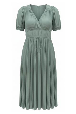 Audra Puff Sleeve Dress | Sea Glass