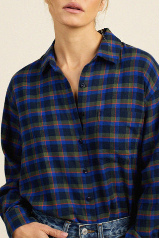 Blake Oversized Shirt | Winter Regatta Plaid