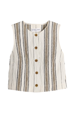 Godet Tank | Affogato Stripe