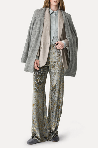 Stretch Silk Satin Shirt | Pearl