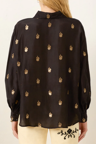 Emery Shadow Bamboo Shirt | Black Shadow