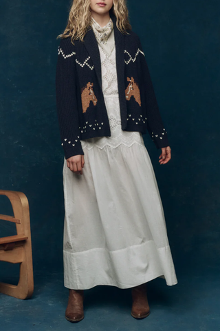 The Horse Lodge Cardigan | Navy