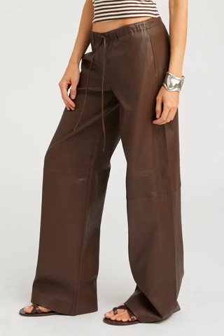 Leather Kauai Pants | Milk Chocolate