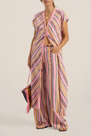 Cythera Caftan | Samos Stripe