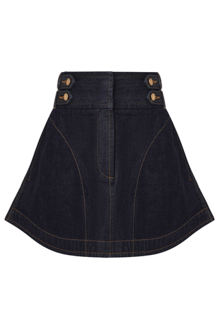 Denim Cargo Mini Skirt | Night Sky