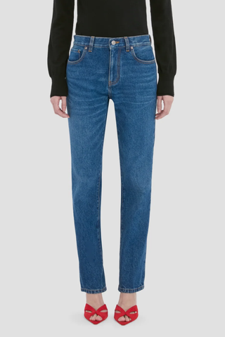 Low Waist Jean | Mid Blue Wash