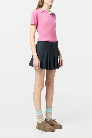 Shrunken Polo In Cashmere | Rose