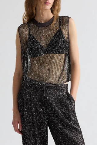 Muscle Tee | Dark Chocolate/Silver